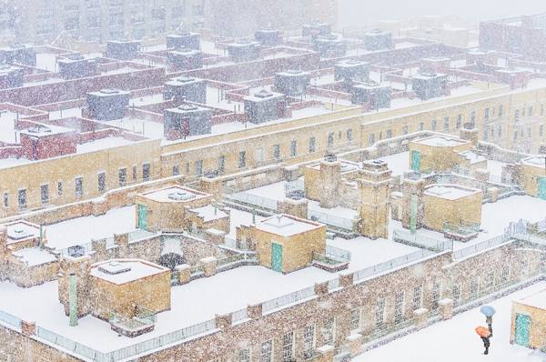 Photograph Mitchell Funk Roof Tops In Winter on One Eyeland